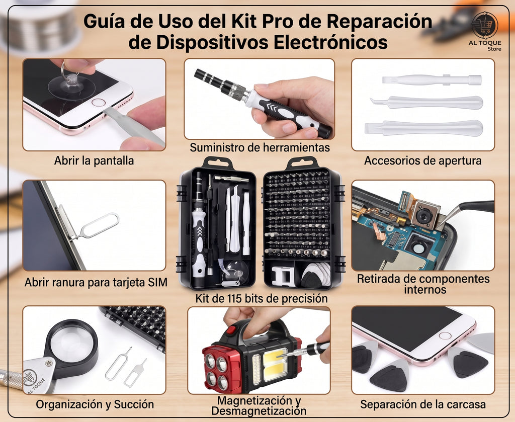 Kit Juego De Destornilladores 115 En 1