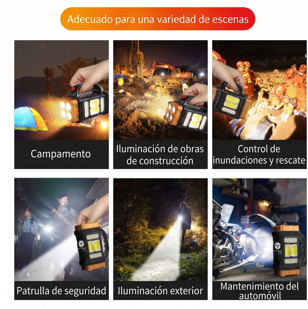 Linterna Carga Solar Multifuncional